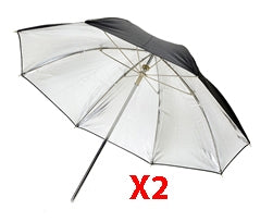24" Soft Silver Umbrella, 2-pack