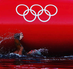 Olympic open water swimming photographed with Outex waterproof camera housing by Outex ambassador