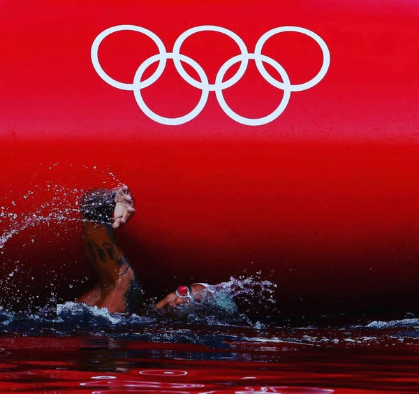 Olympic open water swimming photographed with Outex waterproof camera housing by Outex ambassador