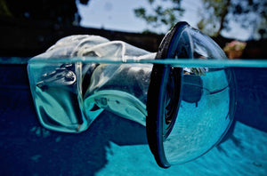 Camera in Pool Protected with Underwater Cover
