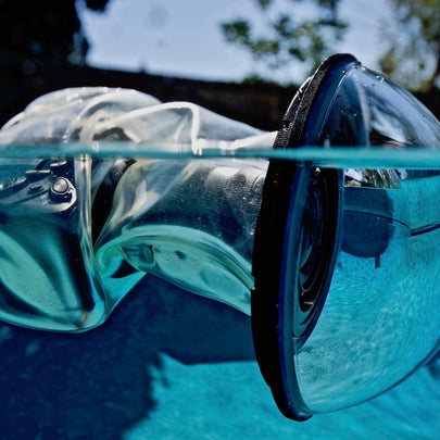 Camera in Pool Protected with Underwater Cover