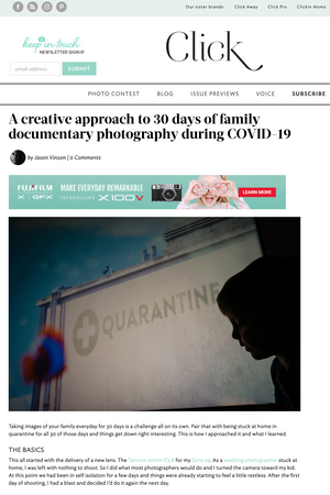 Outex Covid-19 use feature on Click Magazine by Jason Vinson