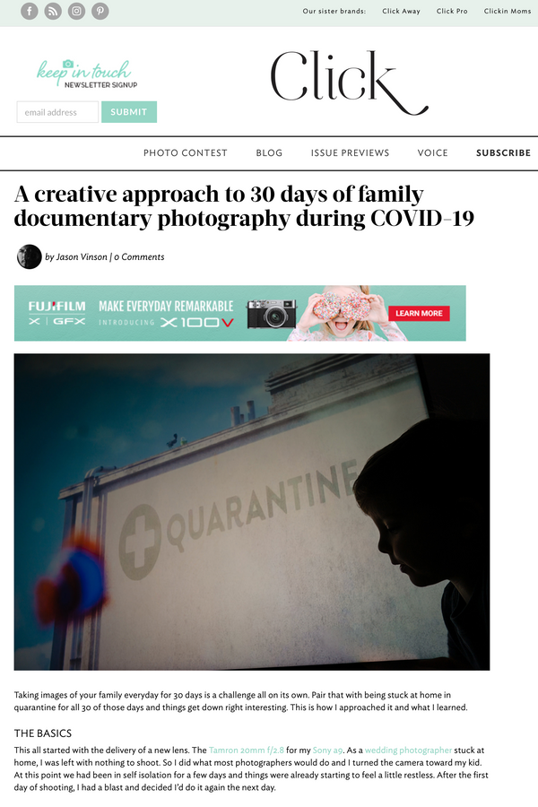 Outex Covid-19 use feature on Click Magazine by Jason Vinson