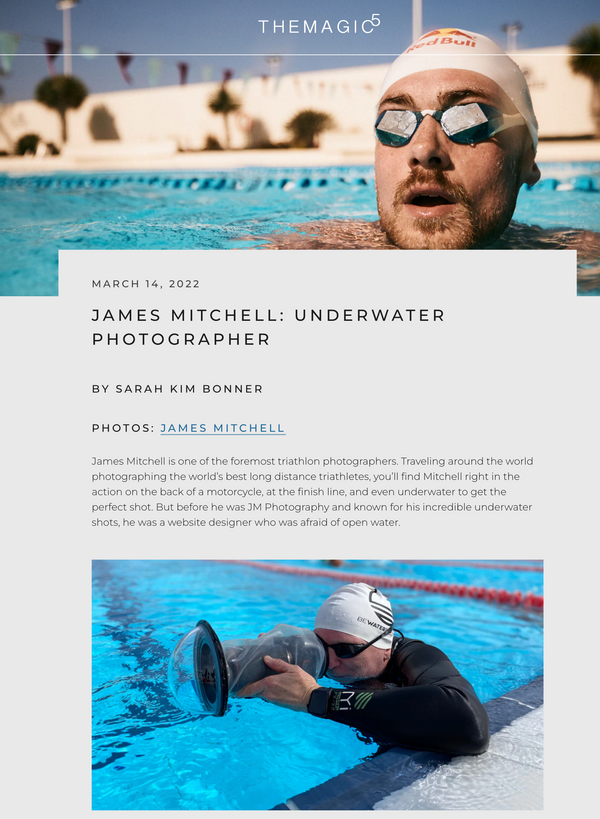 Professional Triathlon Photographer James Mitchell Relies on Outex Underwater Housing System